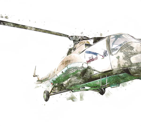 군사용 헬리콥터 빈티지 — 스톡 사진