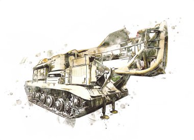 Uçaksavar füze tankı retro vintage