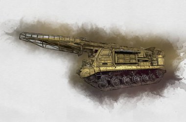 Uçaksavar füze tankı retro vintage
