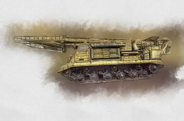 Uçaksavar füze tankı retro vintage