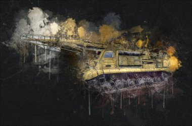 Uçaksavar füze tankı retro vintage