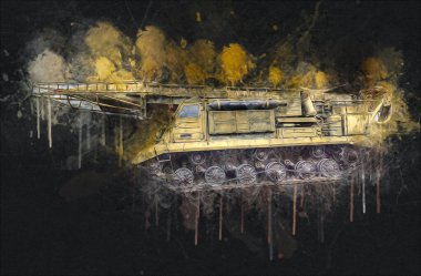 Uçaksavar füze tankı retro vintage