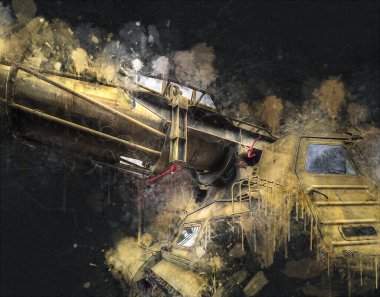 Uçaksavar füze tankı retro vintage