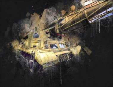 Uçaksavar füze tankı retro vintage