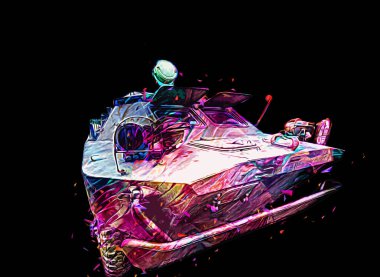 Bir amfibi piyade savaş tankı.