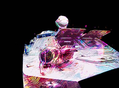 Bir amfibi piyade savaş tankı.