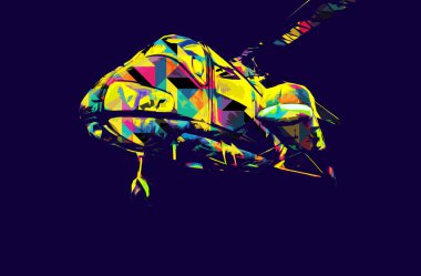 askeri helikopter resim sanatı klasiği çiziyor