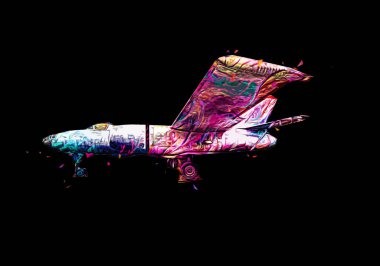 Amerikan savaş uçağı resim sanatı klasiği çiziyor.