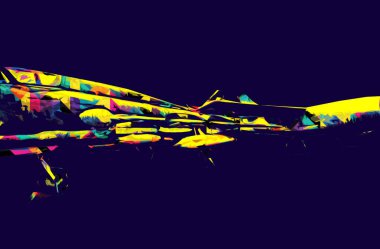 Amerikan savaş uçağı resim sanatı klasiği çiziyor.