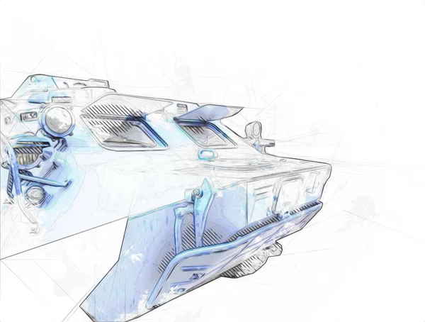 장갑차 역고풍 스러운 — 스톡 사진