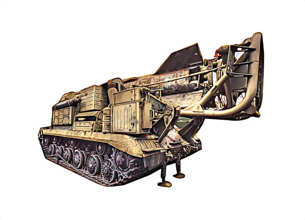 Luftvärnsmissilsystem Tank Retro Vintage — Stockfoto