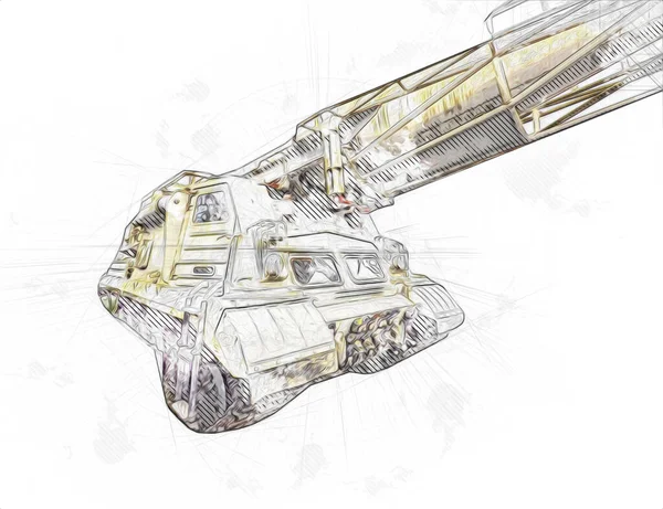 防空导弹系统坦克复古 — 图库照片