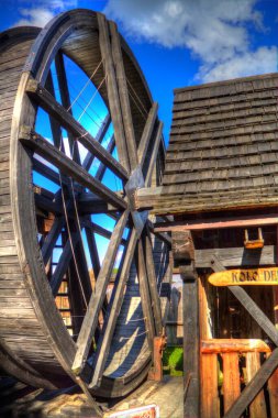 Conwy Castle eski kaldırma ekipmanı sanat illüstrasyonu antika eskiz