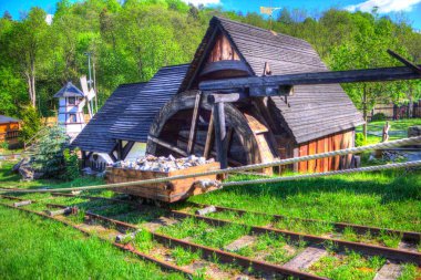 Gümüş, altın, bakır madeni, ortaçağ tarihi sanat illüstrasyonu antika eskiz.