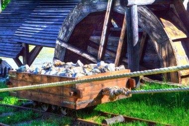 Gümüş, altın, bakır madeni, ortaçağ tarihi sanat illüstrasyonu antika eskiz.