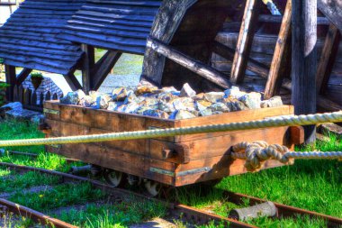 Gümüş, altın, bakır madeni, ortaçağ tarihi sanat illüstrasyonu antika eskiz.