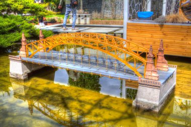 Wrocaw, zwierzyniecki köprüsü, Wrocaw nehri, Polonya, sanat illüstrasyonu antika eskiz