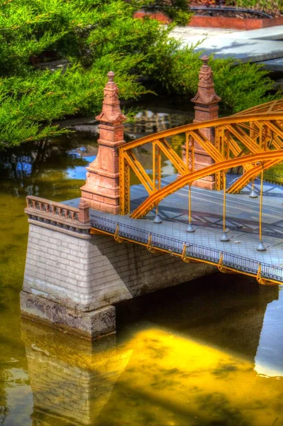 Wrocaw, zwierzyniecki köprüsü, Wrocaw nehri, Polonya, sanat illüstrasyonu antika eskiz