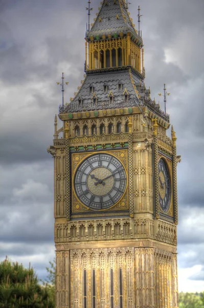 Londres Big Ben Arte Foto Ilustração Diversão Design Vintage Retro — Fotografia de Stock