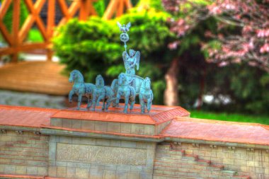 Branderburger Tor, Berlin, Germany, gate, art illustration retro vintage antique sketch