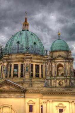 Berliner Dom, Berlin, Deutschland, Almanya, Avrupa, sanat illüstrasyonu antika eskiz