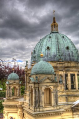 Berliner Dom, Berlin, Deutschland, Almanya, Avrupa, sanat illüstrasyonu antika eskiz