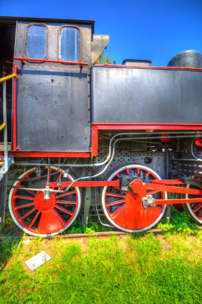 01Locomotiva Vapor Atravessa Deserto Arte Ilustração Puxando Esboço Antiguidade Retro — Fotografia de Stock