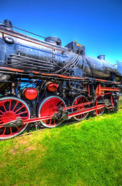 Locomotiva Vapor Atravessa Deserto Arte Ilustração Puxando Esboço Antiguidade Retro — Fotografia de Stock