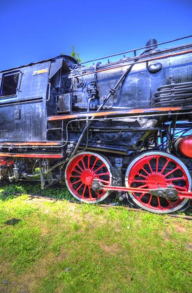 Locomotiva Vapor Atravessa Deserto Arte Ilustração Puxando Esboço Antiguidade Retro — Fotografia de Stock