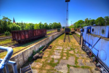 Eski dar ölçü demiryolu motoru, sanat, illüstrasyon, çizim, eskiz, antika, antika, antika.