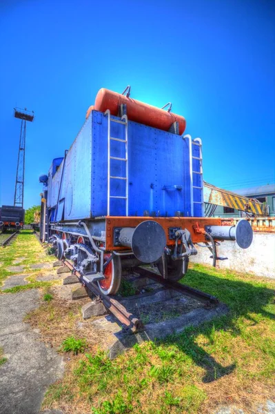 Alte Schmalspurlokomotive Kunst Illustration Zeichnung Skizze Antik Retro Jahrgang — Stockfoto