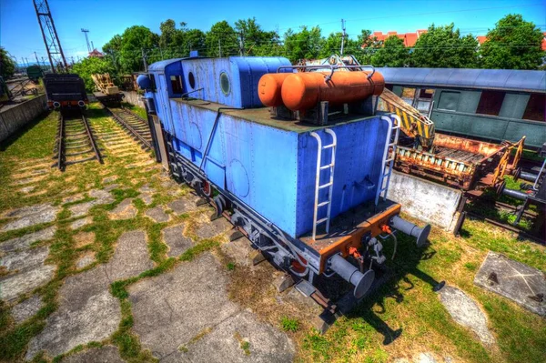 Alte Schmalspurlokomotive Kunst Illustration Zeichnung Skizze Antik Retro Jahrgang — Stockfoto