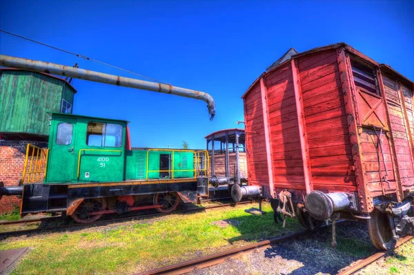 Viejo Vagón Mercancías Ferroviarias Tren Arte Ilustración Dibujo Boceto Antiguo —  Fotos de Stock