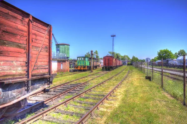 Old Railway Freight Wagon Train Art Illustration Drawing Sketch Antique — Stock Photo, Image