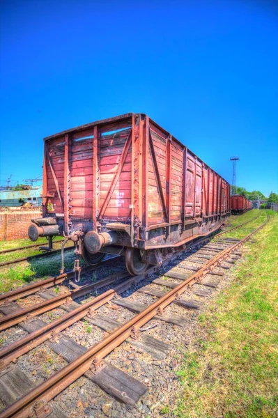 旧铁路货车 艺术品 — 图库照片
