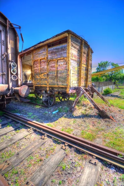 Viejo Vagón Mercancías Ferroviarias Tren Arte Ilustración Dibujo Boceto Antiguo —  Fotos de Stock