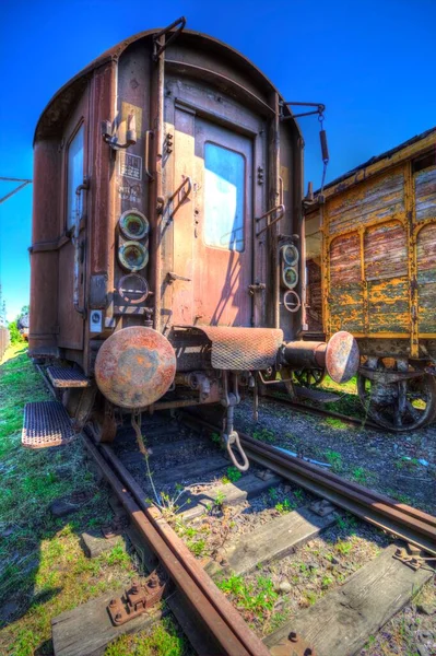 Vieux Wagon Fret Ferroviaire Train Art Illustration Dessin Croquis Antique — Photo