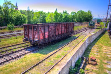 Eski tren vagonu, tren, sanat, illüstrasyon, çizim, eskiz, antika, antika, antika.