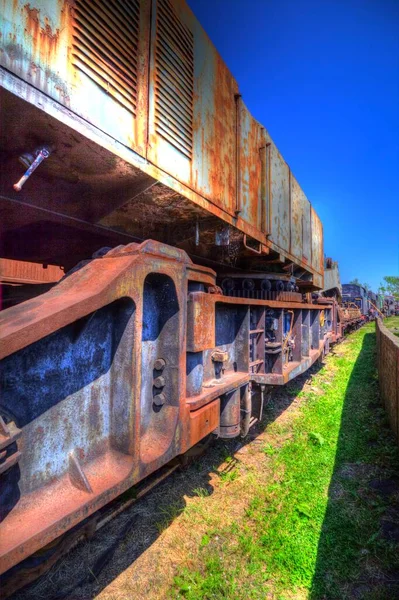 Velho Vagão Transporte Ferroviário Trem Arte Illust Puxando Esboço Antiguidade — Fotografia de Stock