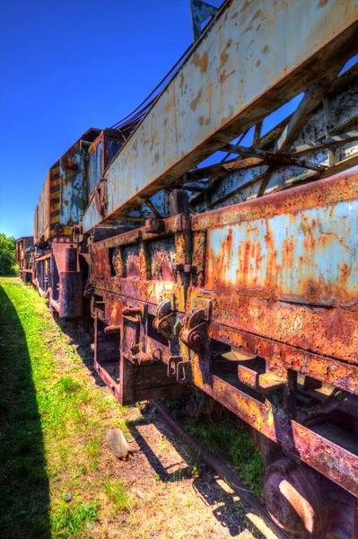 Vecchia Ferrovia Carro Merci Treno Arte Illustrazione Disegno Schizzo Antico — Foto Stock