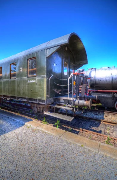 Velho Vagão Transporte Ferroviário Trem Arte Illust Puxando Esboço Antiguidade — Fotografia de Stock