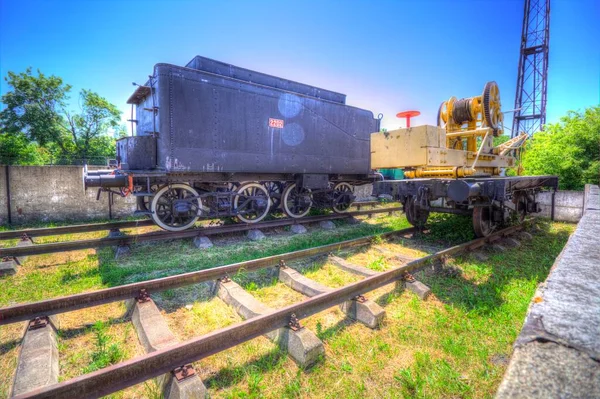 Charbon Bois Train Locomotive Vapeur Photographie Rouillé Wagon Train Art — Photo