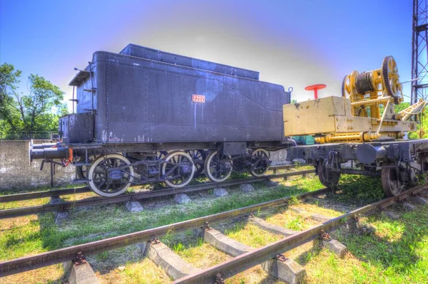 Charbon Bois Train Locomotive Vapeur Photographie Rouillé Wagon Train Art — Photo