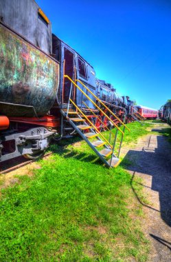 Kömür, tren, lokomotif, buhar, fotoğraf, paslı, vagon, tren, sanat, illüstrasyon, çizim, eskiz, antika, antika, antika, antika.