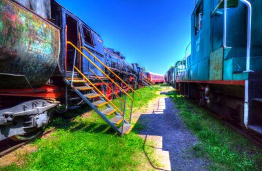 Kömür, tren, lokomotif, buhar, fotoğraf, paslı, vagon, tren, sanat, illüstrasyon, çizim, eskiz, antika, antika, antika, antika.