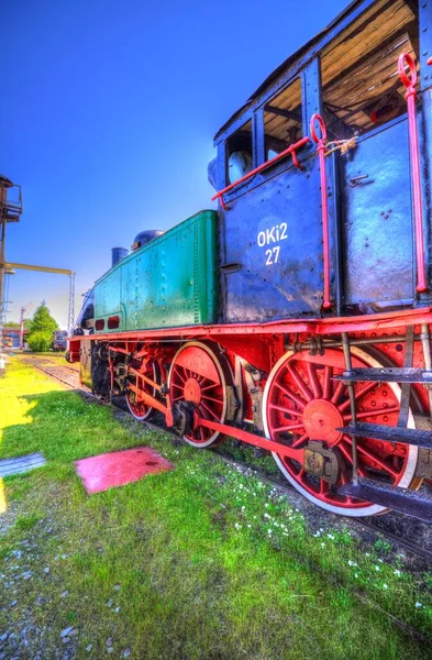 小型機関車 蒸気機関車 ワゴン アート イラスト ドローイング スケッチ アンティーク レトロ ヴィンテージ — ストック写真