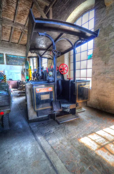 Vieux Tracteur Vapeur Train Photographie Rouillé Chariot Art Illustration Dessin — Photo