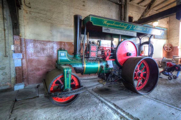 Oude Stoomtractor Trein Fotografie Roestig Wagen Kunst Illustratie Tekening Schets — Stockfoto