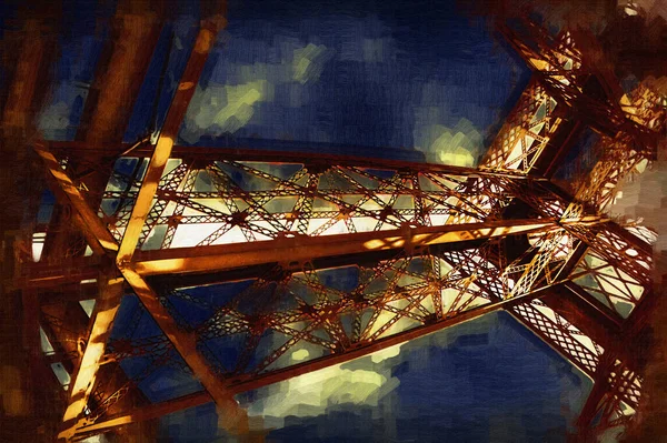 Paris Art Design Illustration France Eiffel Tower Photography — Stock Photo, Image