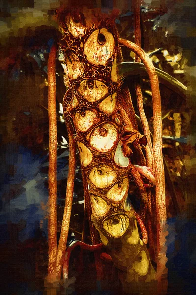 Herzförmige Zweifarbige Blätter Von Philodendron Plowmanii Der Seltenen Exotischen Regenwaldpflanze — Stockfoto